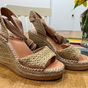 Vince Camuto Tan Espadrille Wedge Sandals